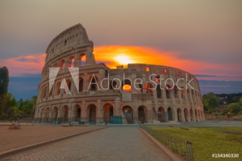 Picture of Sunrise at Rome Colosseum Roma Coliseum Rome Italy